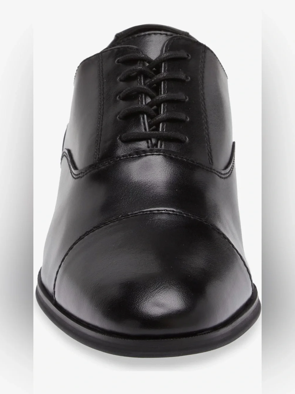 Classic Black Calvin Cap Toe Derby Men's Dress Shoe